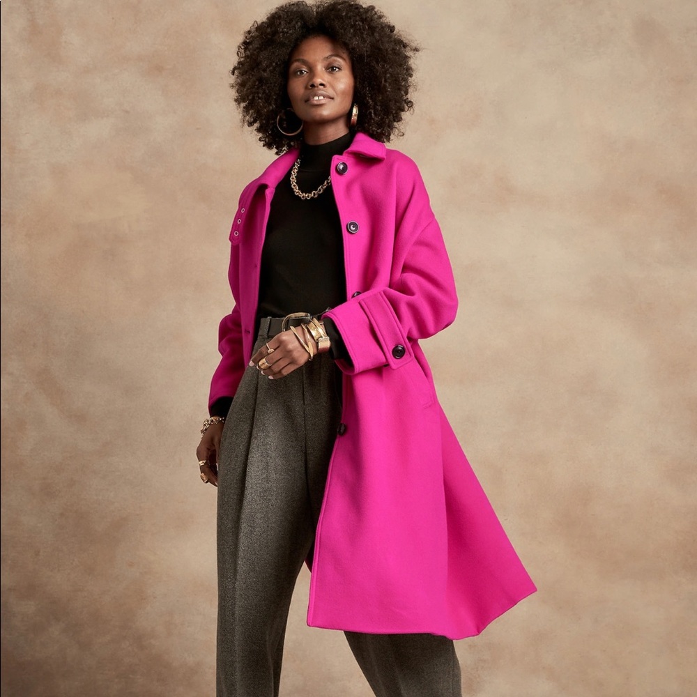 Pink oversized coat